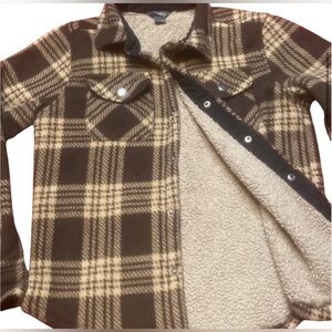 Eddie Bauer fleece Sherpa lined jacket! Size Kids 8